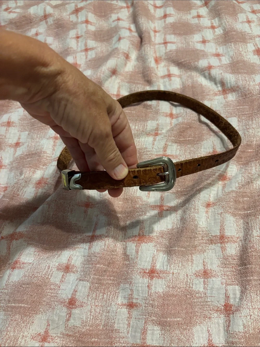 Vintage Brown Real Leather Women's Belt